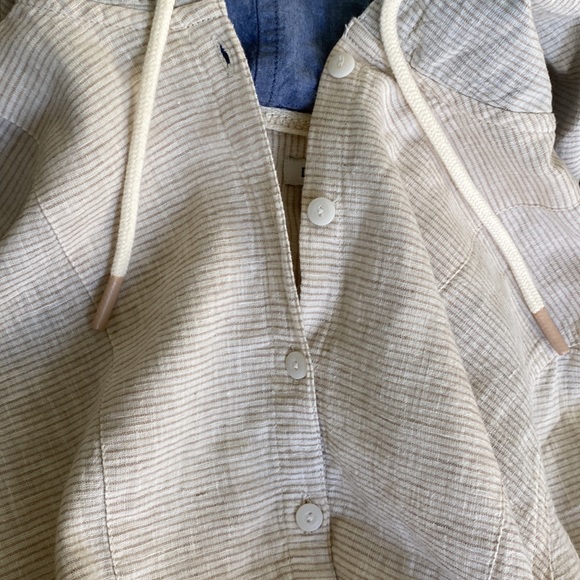 NEW LL Bean Textured Linen Anorak Size S - Picture 9 of 10